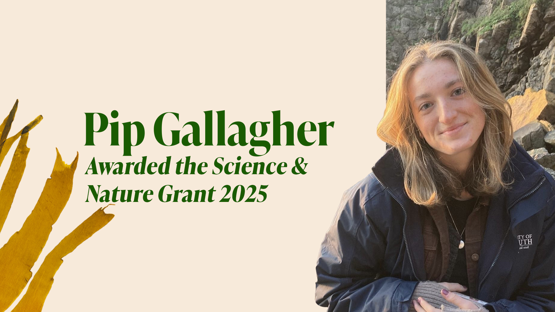 Pip Gallagher awarded the Science & Nature Grant 2025